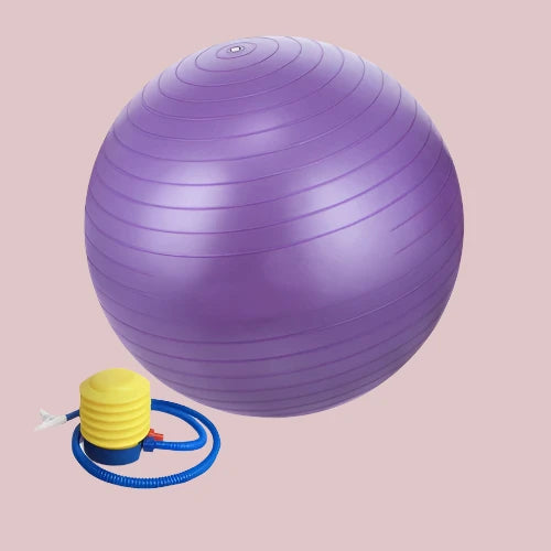 Balle de yoga antidérapante 55-75 cm avec pompe à air